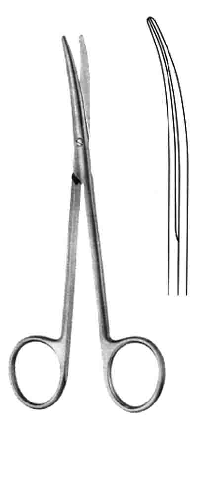 METZENBAUM MAKAS SİYAH SAPLI 14CM EĞRİ